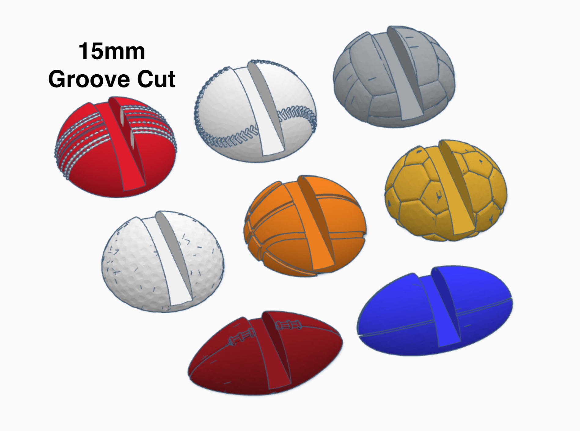 Sports Ball Phone Photo Card Stand Holder Set - Football Basketball Golf Baseball and more — thumbnail 5