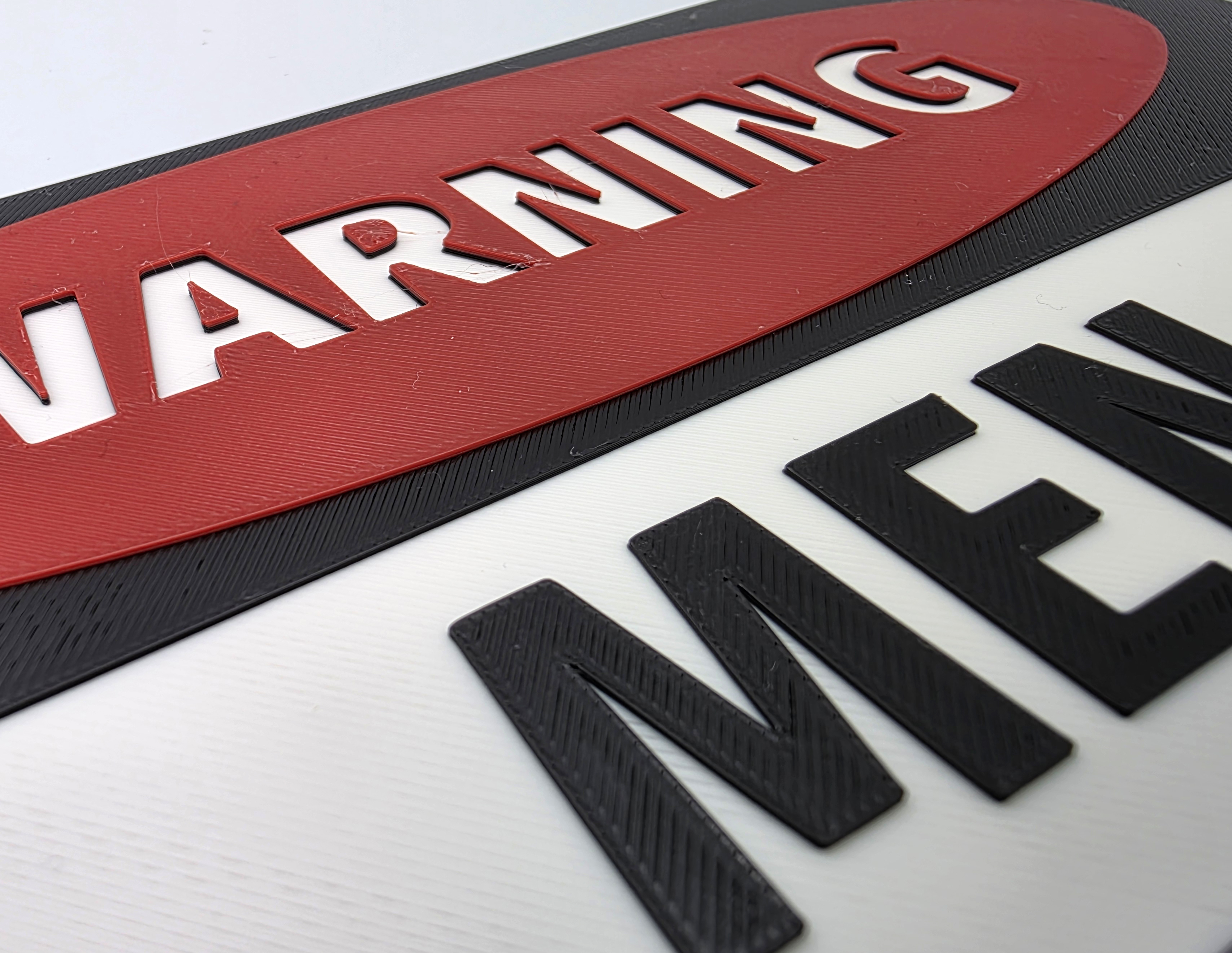 Warning Men at Work Sign 2 color changes — thumbnail 3