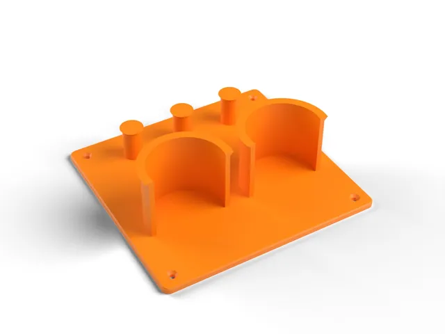Tape Roll Wall Rack - Wall Rack for Duct, Masking and Electrical Tape, No Supports (OpenSCAD)