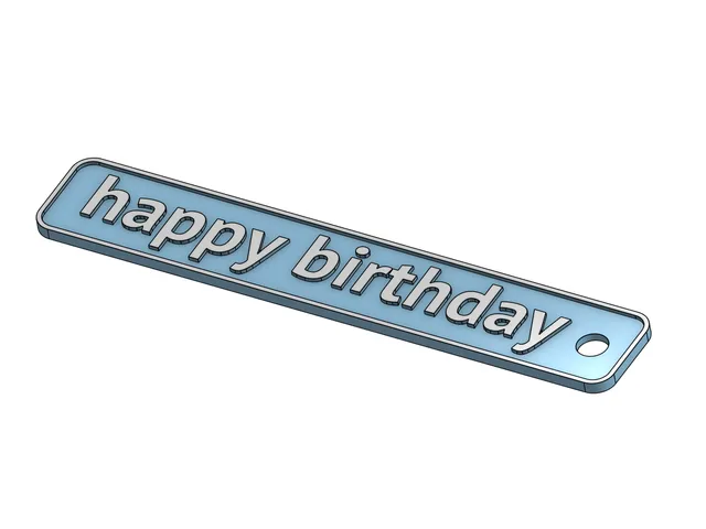 Happy Birthday Keychain/Tag