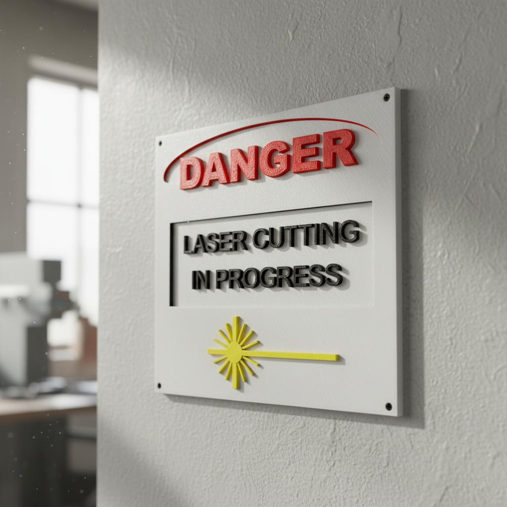 Danger alert - laser cutting
