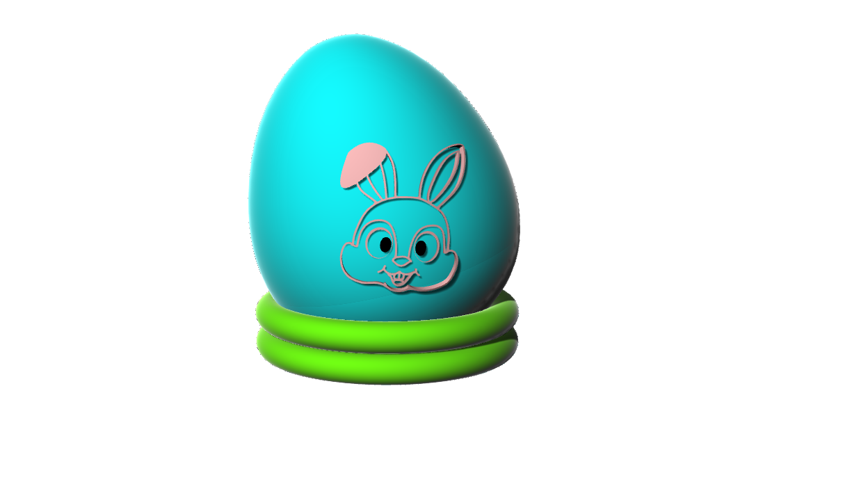 Easter Egg with Bunny