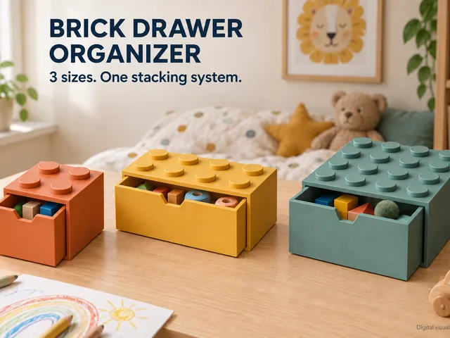 Brick Drawer Organizer - 3 Stackable Sizes