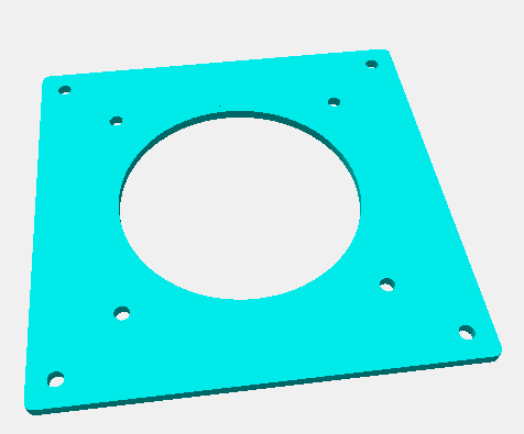 Fan adapter 120mm to 80mm x 3mm