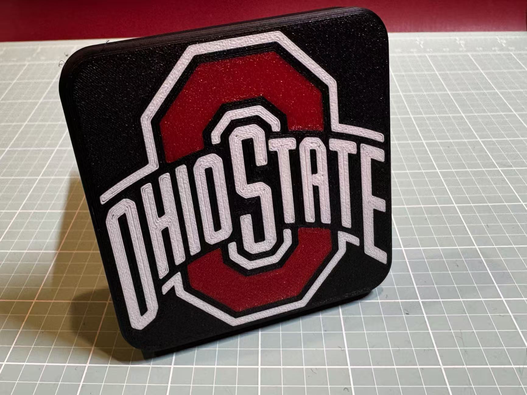 Ohio State Trailer Hitch Cover - Fits 2" Receiver