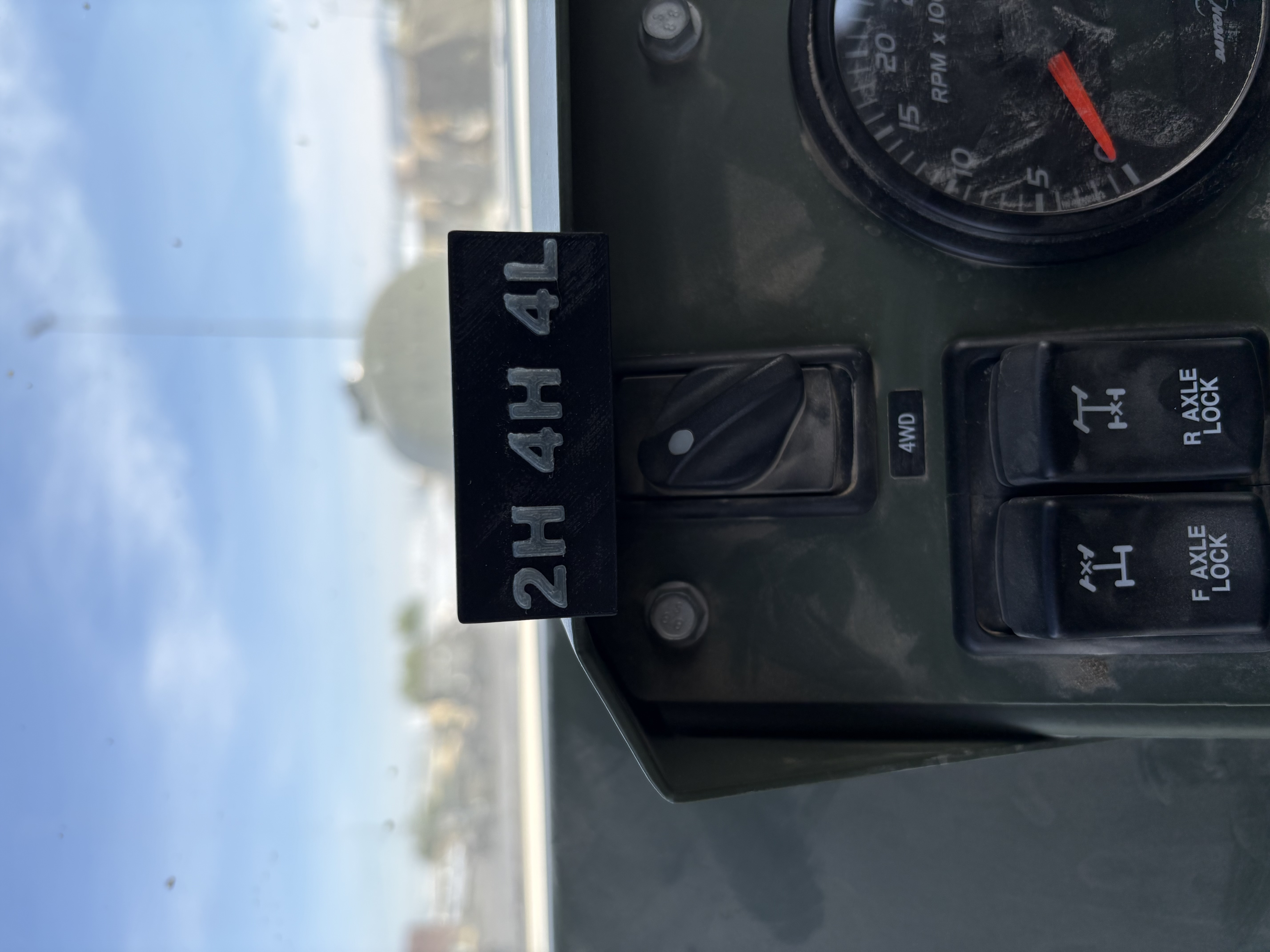 ISV drive train selector label on the m1301A0 model