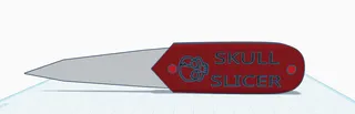 skull slicer pocket knife