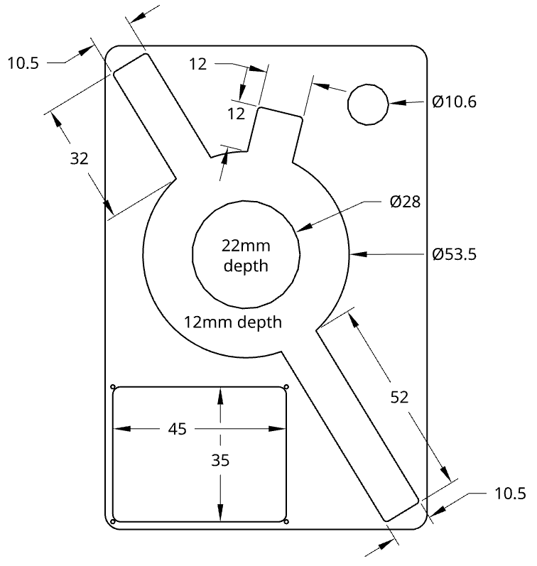 Miniatura 3 do modelo 3D Gridfinity dial indicator holder
