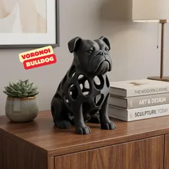 VORONOI BULLDOG SCULPTURE / HOMEDECOR / MODERN DECOR / GOTHIC DECOR