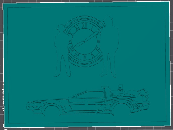 Back to the Future Wall Plaque - Marty, Doc, DeLorean & Clocktower 15x20cm — thumbnail 3