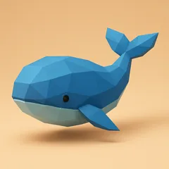 Low poly whale