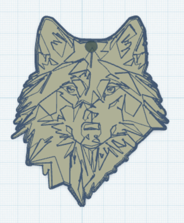 Wolf Keychain/Wall art