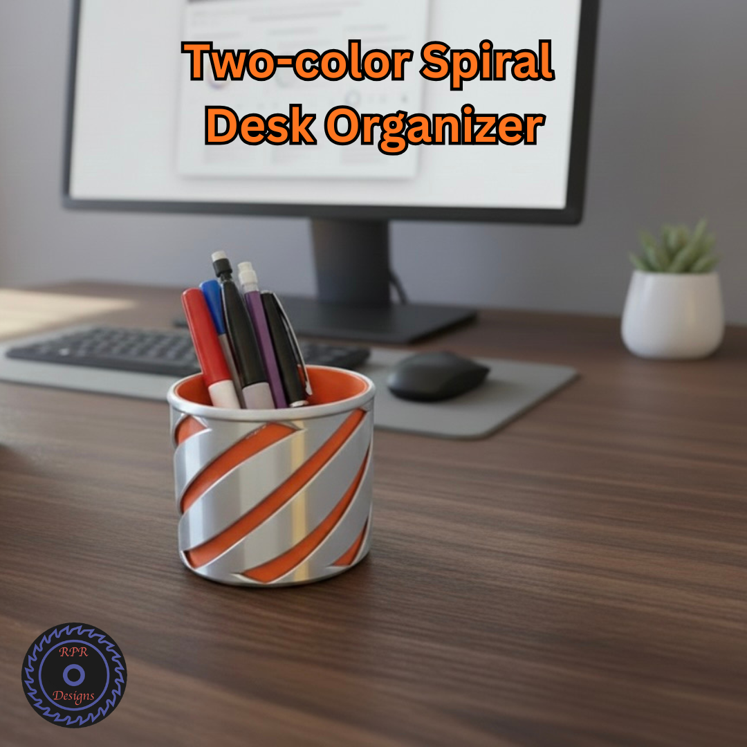Two-color Spiral Desk Organizer
