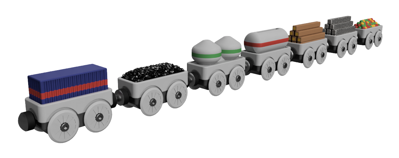 BRIO LIDL IKEA Train: BabyTrains MINI - Cargos cars and cargos (Nákladní vagóny a náklady) — thumbnail 2