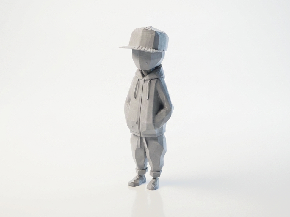 Low Poly Faceless Cool Kid Figurine 3D Printable