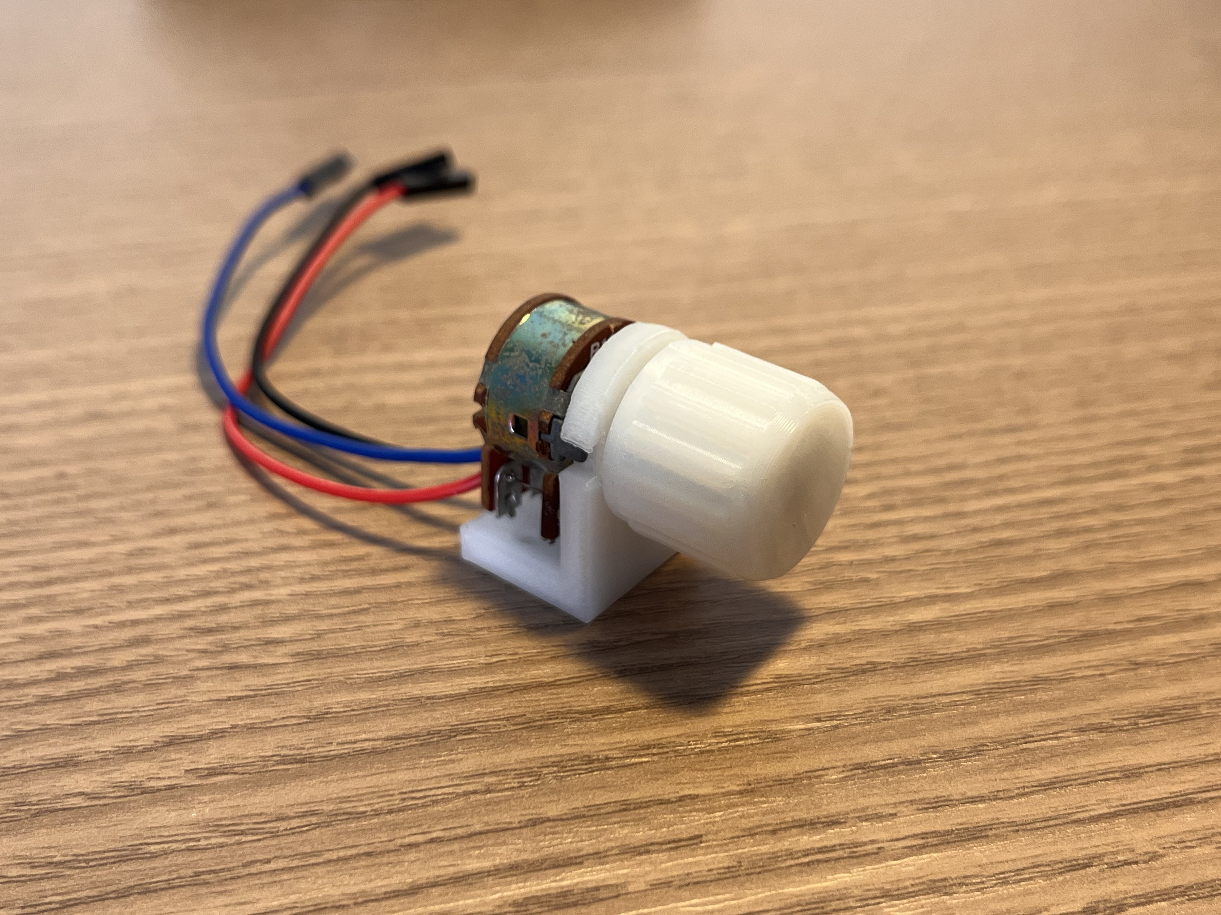 Potentiometer knob and support