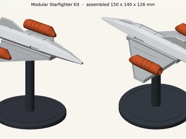 Modular Starfighter Kit - Swappable Wings, Engines and Stand