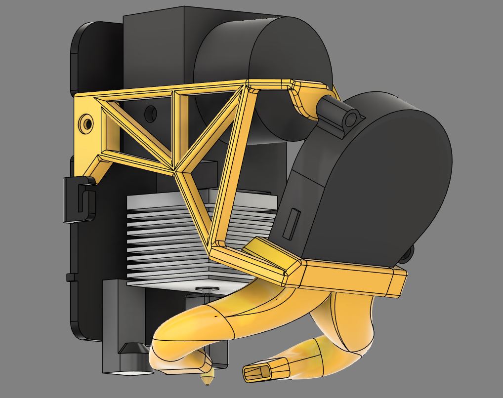Custom fan duct for Artillery X4 series (Pro & Plus) (.stl and .step)