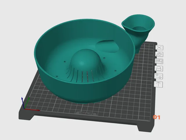Fruit Washer Bowl - fits on Ender 3/K1 buildplate