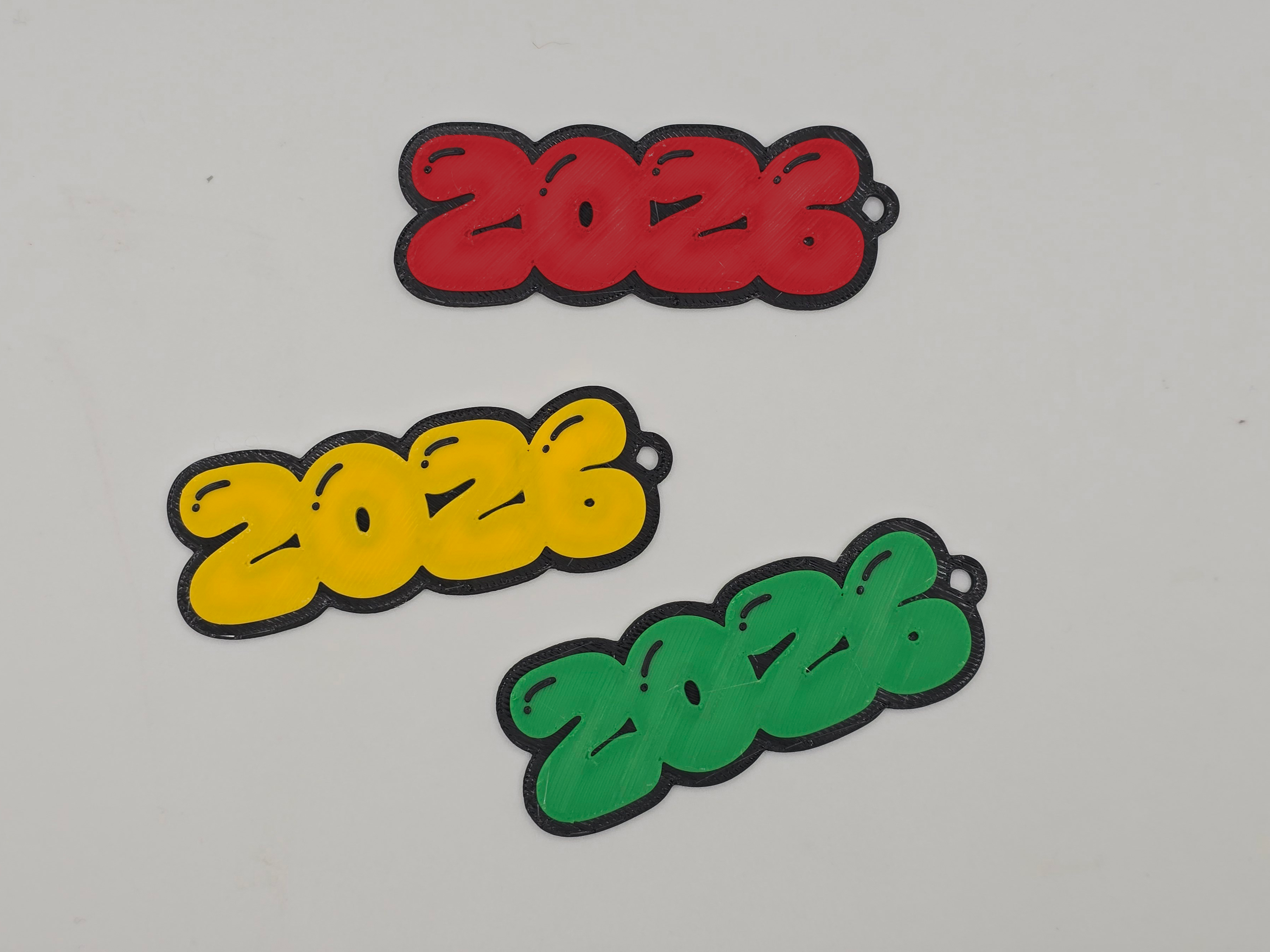 Happy New Year 2026 Keychain