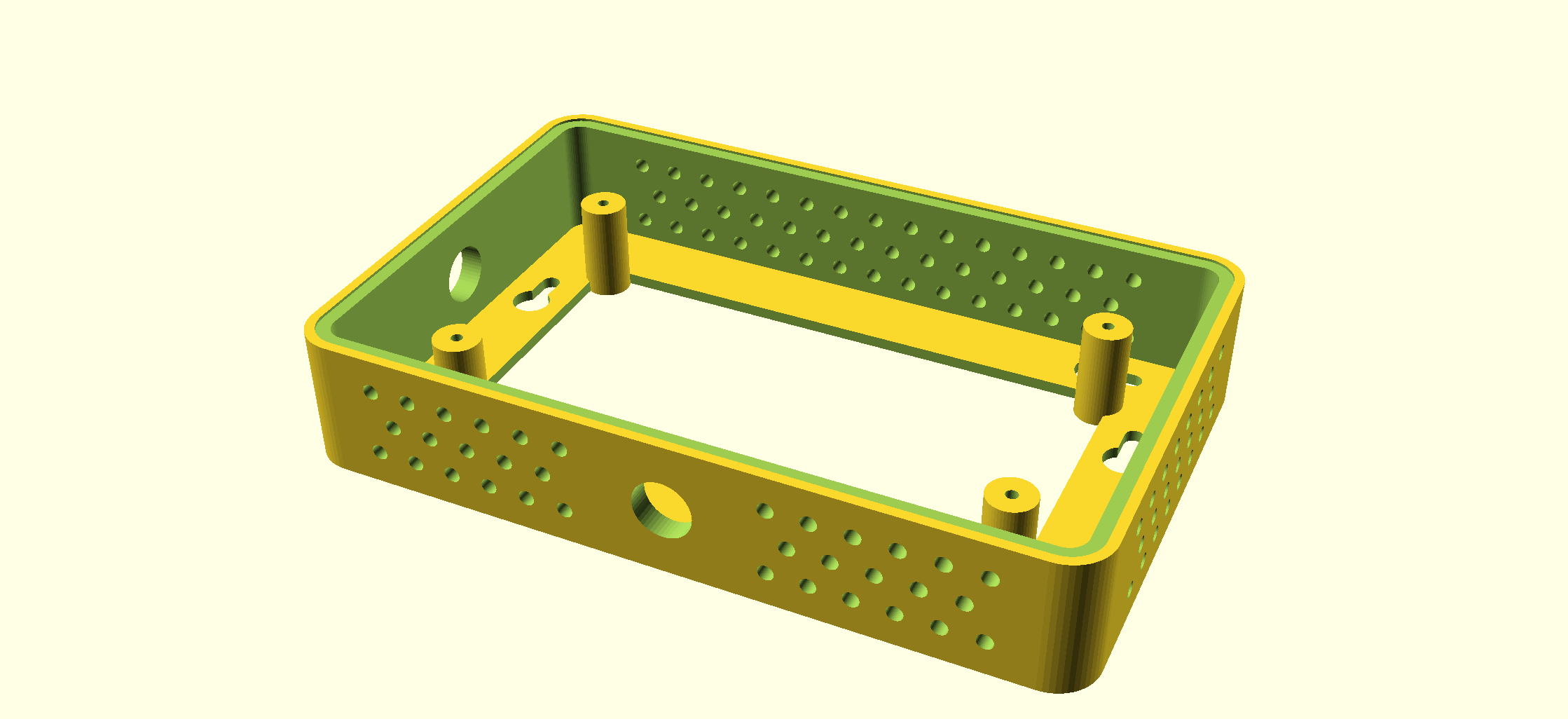 Fixed SCAD file of Raspberry Pi Touch Display 2 wall mount case