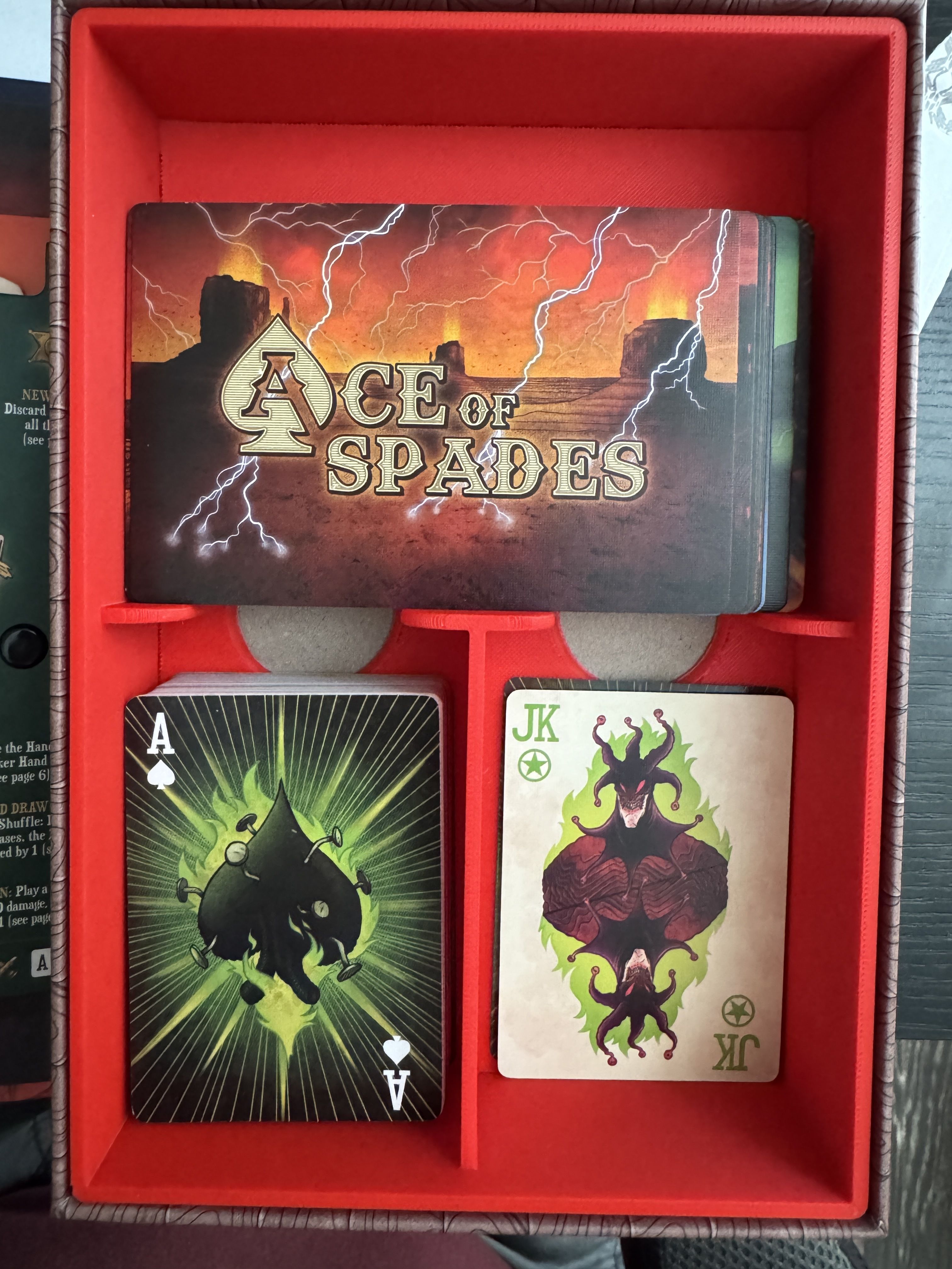 Ace of Spades game insert and organizer