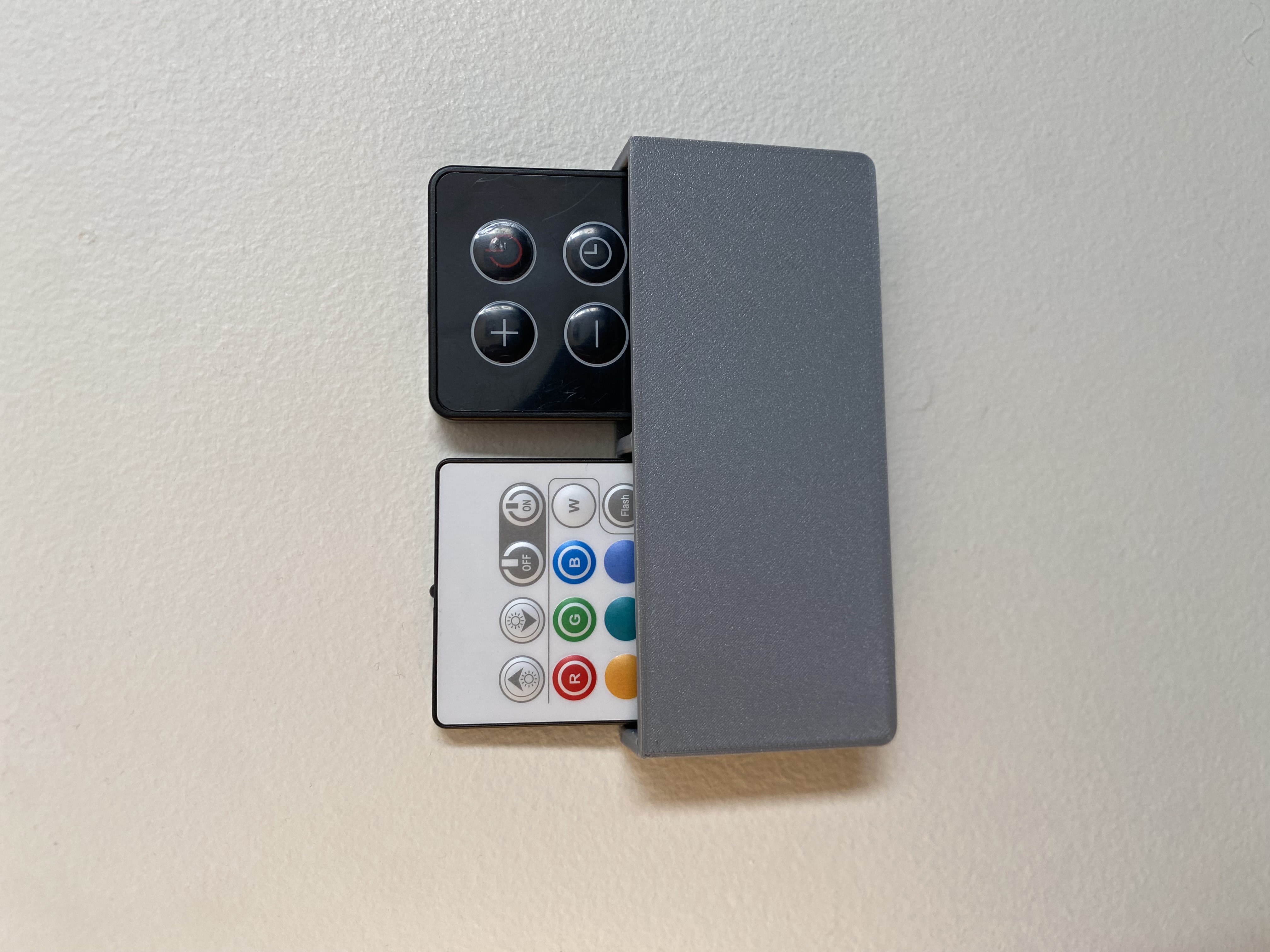 Dual LED remote wall holder
