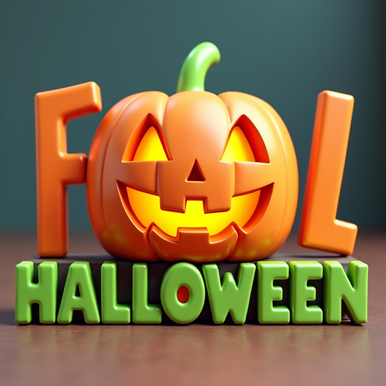 Fool Halloween Pumpkin Sign