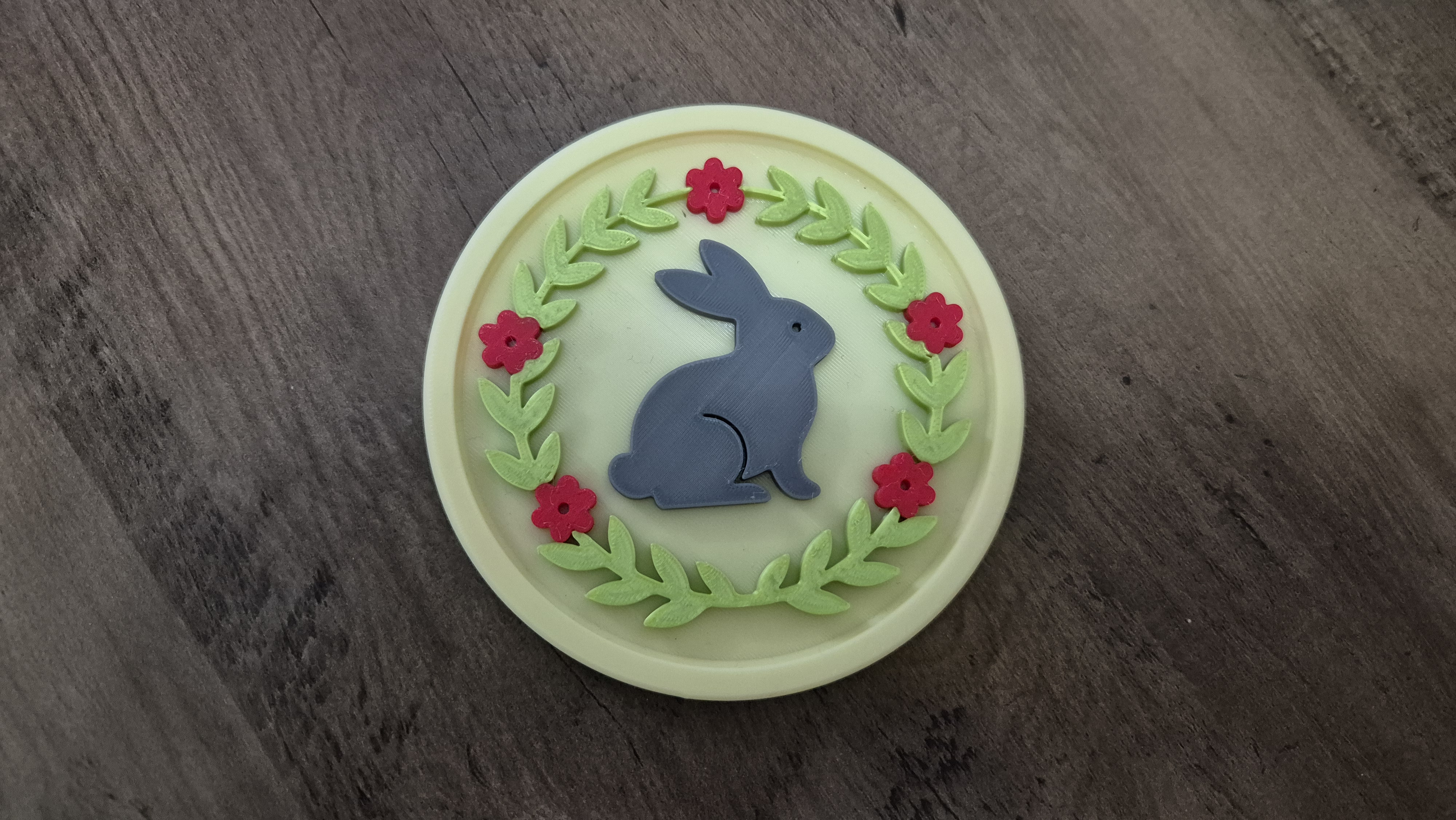 Easter Rabbit Coaster with Holder – Series #01