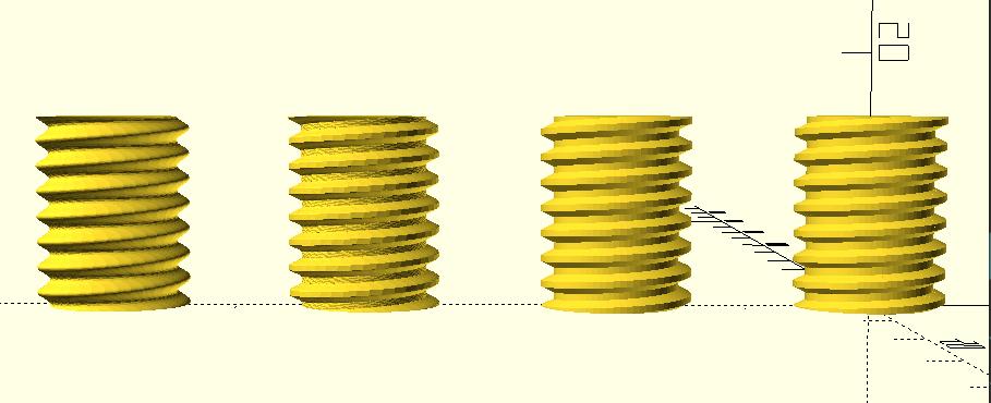 Parametric threads in OpenSCAD
