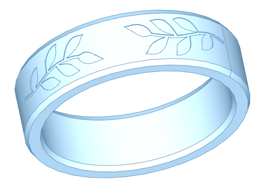 Leaf Engraved Ring