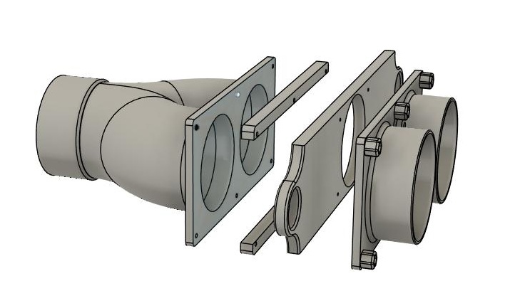 Gated wye for 4 inch dust collection system