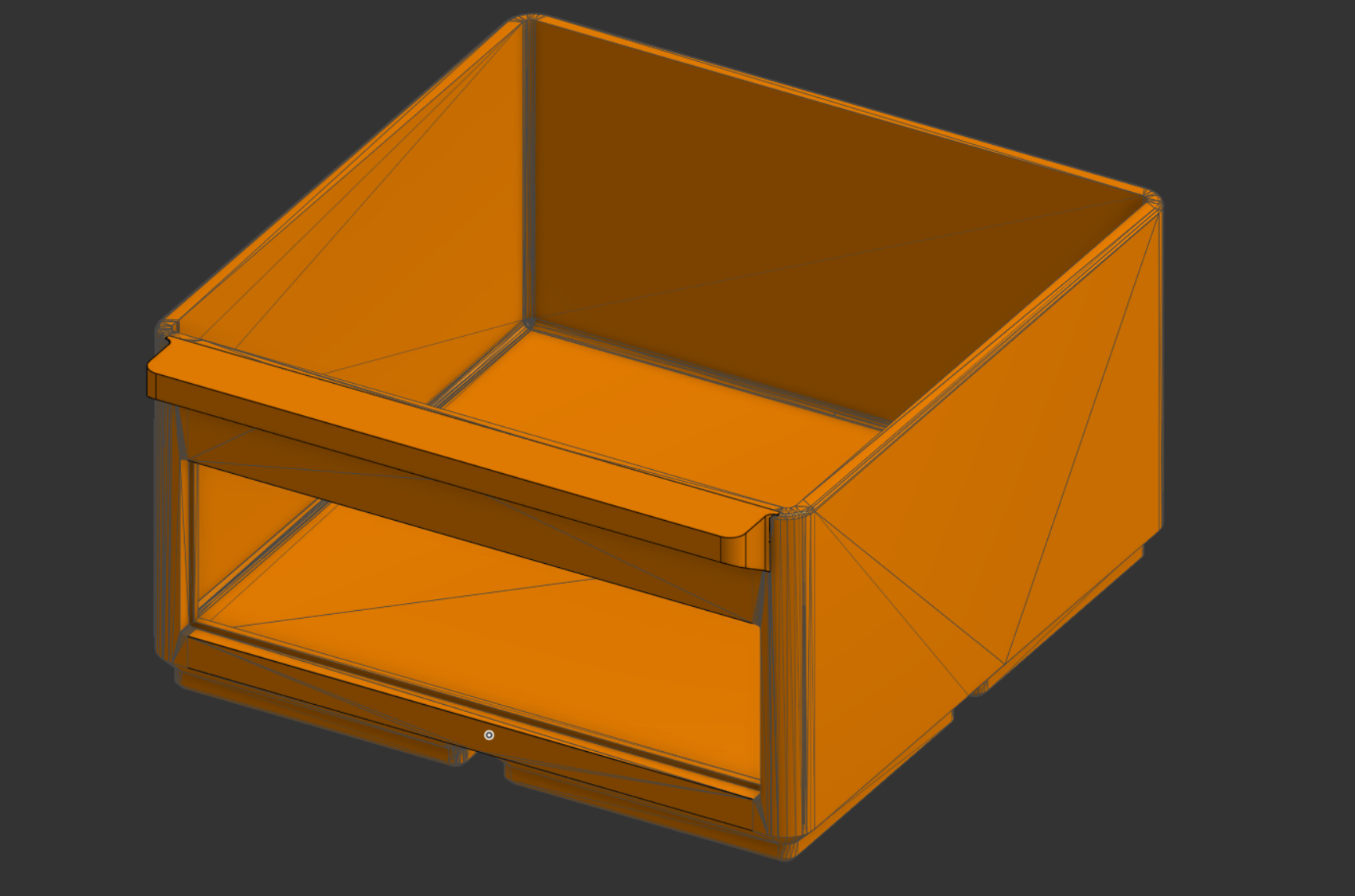 Gridfinity 2x2 Drawer with Microscope Slide Window