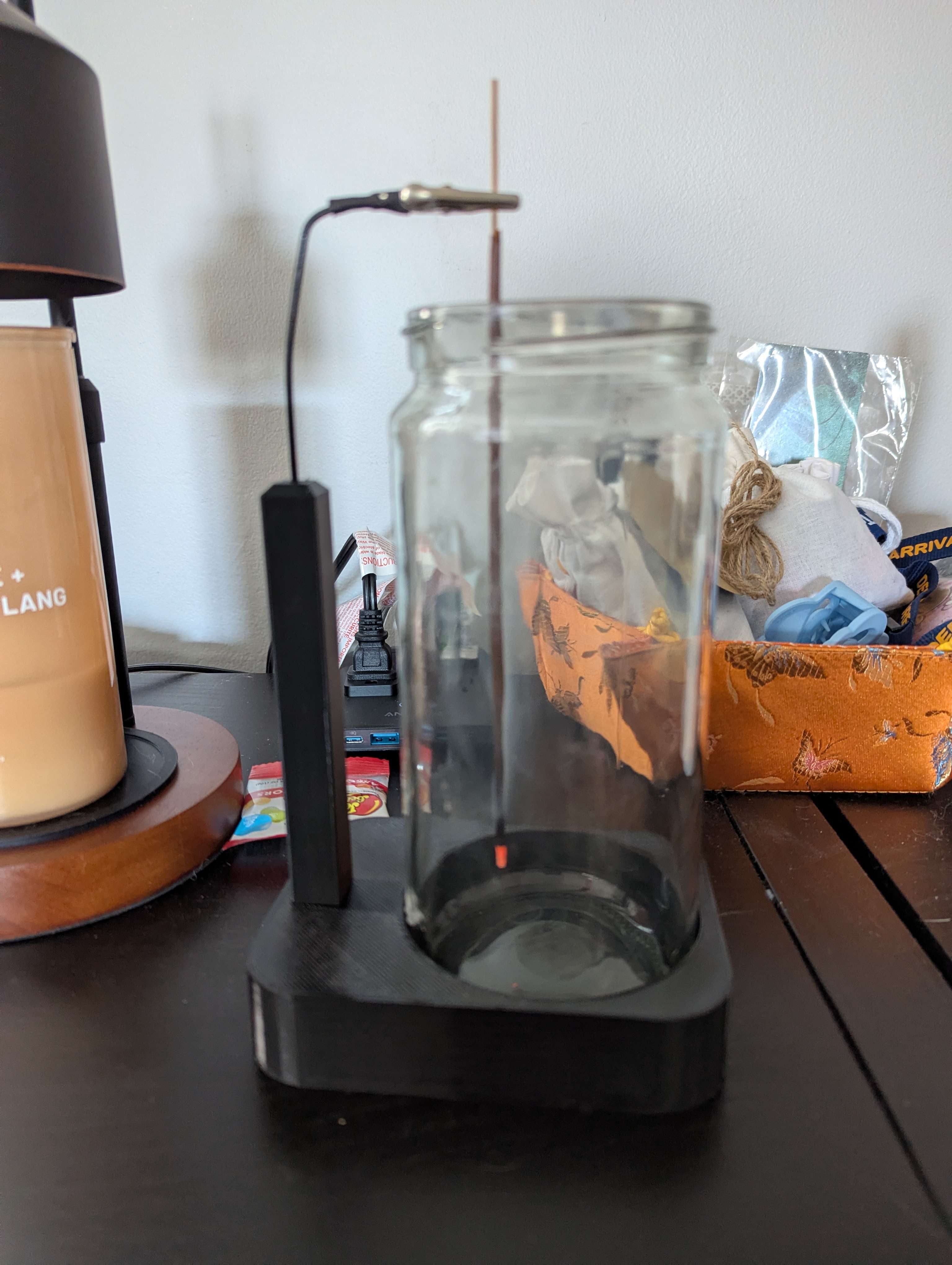 Incense holder in a jar