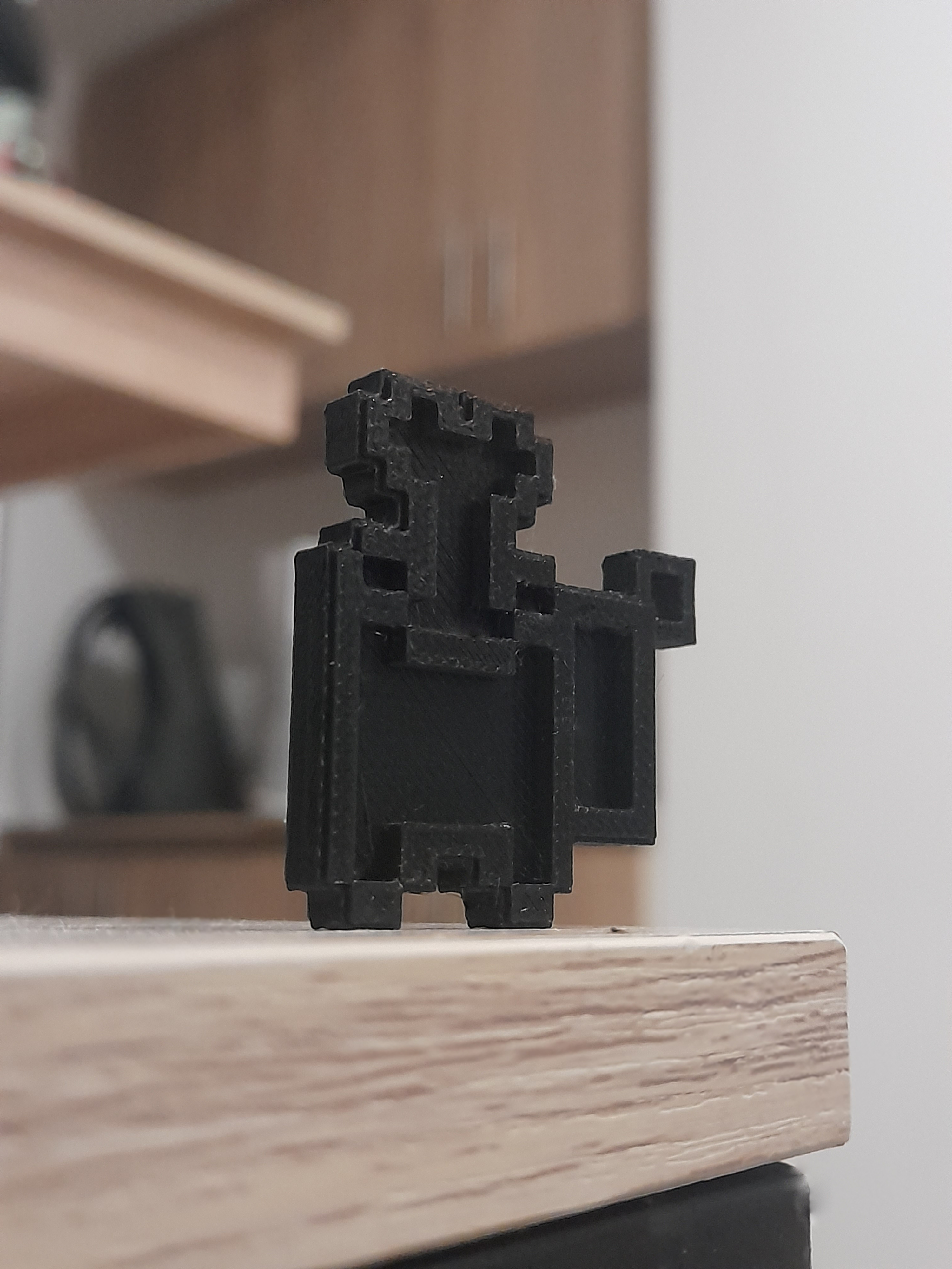 Among Us Voxel Keychain Killed Version