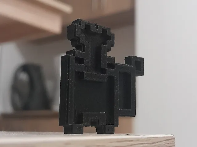 Among Us Voxel Keychain Killed Version