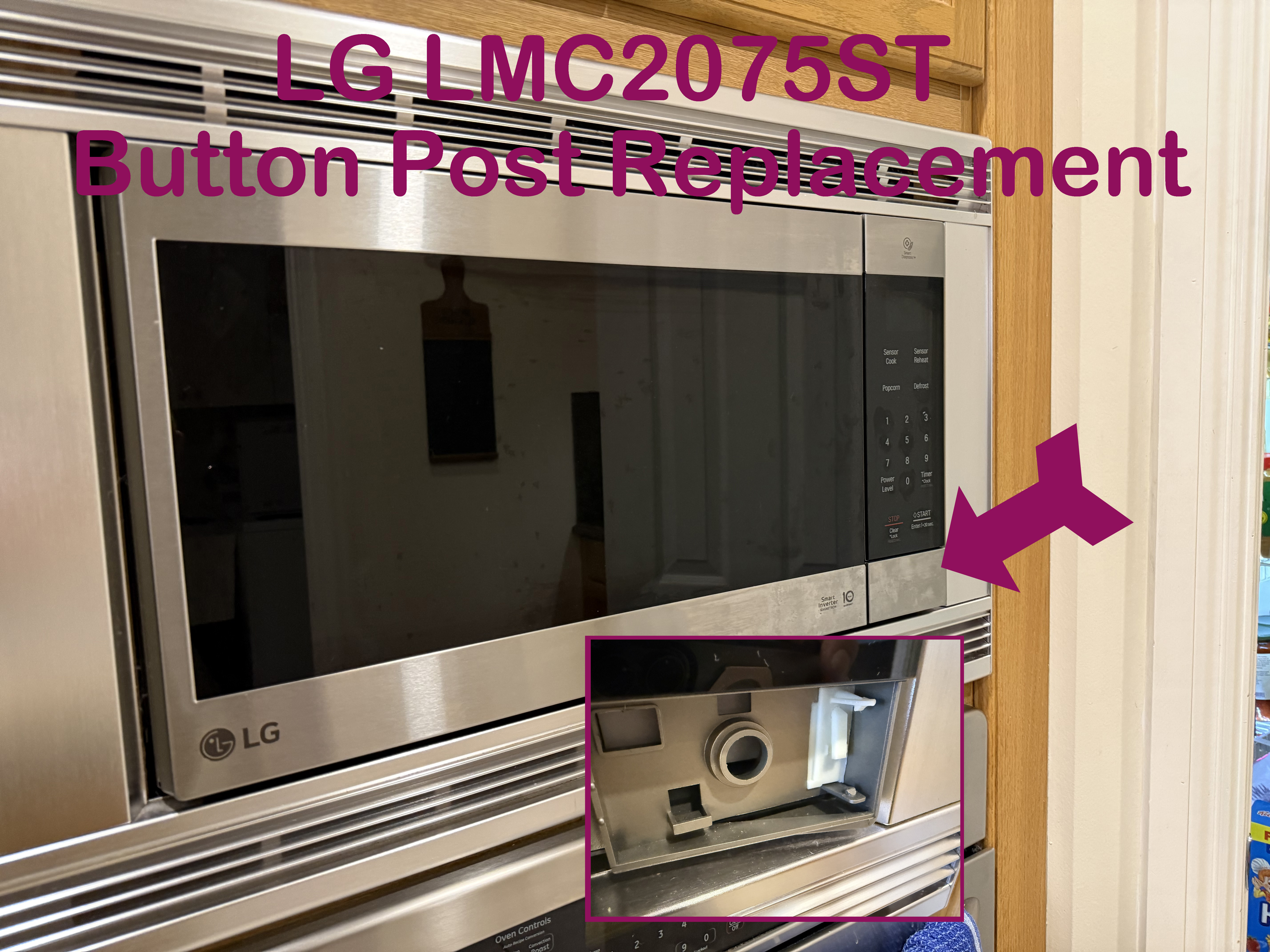 LG Microwave LMC2075ST Replacement Knob Post 3D model