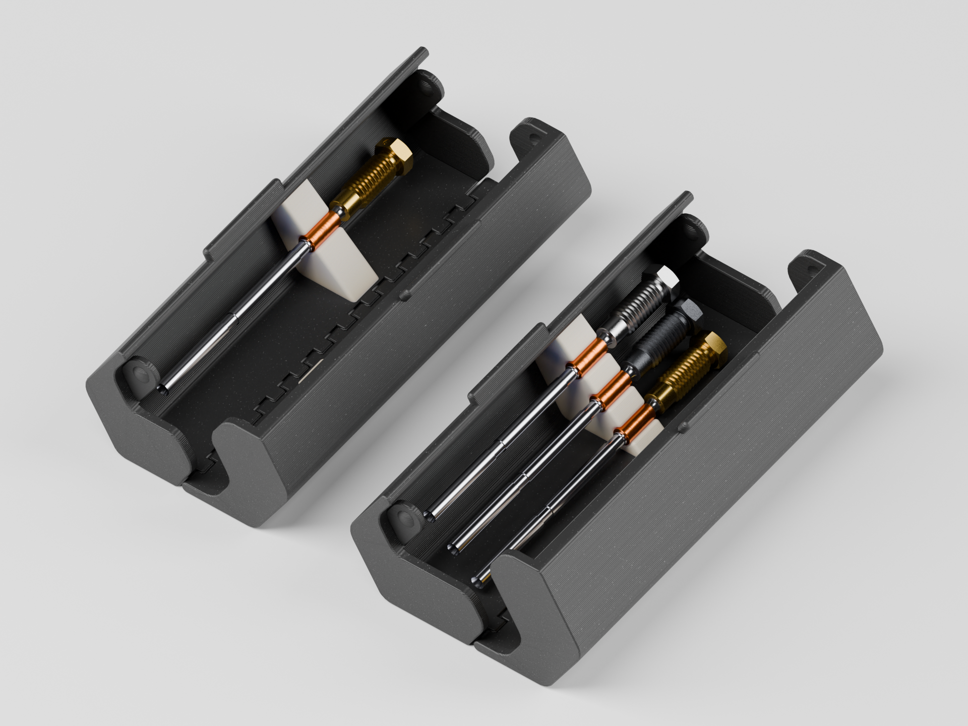 Nextruder Nozzle Box – Print-in-Place with TPU Insert