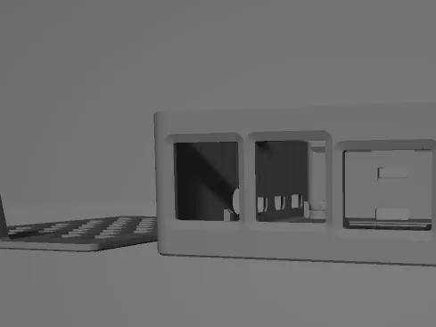Rasqberry pi case that mounts onto printer