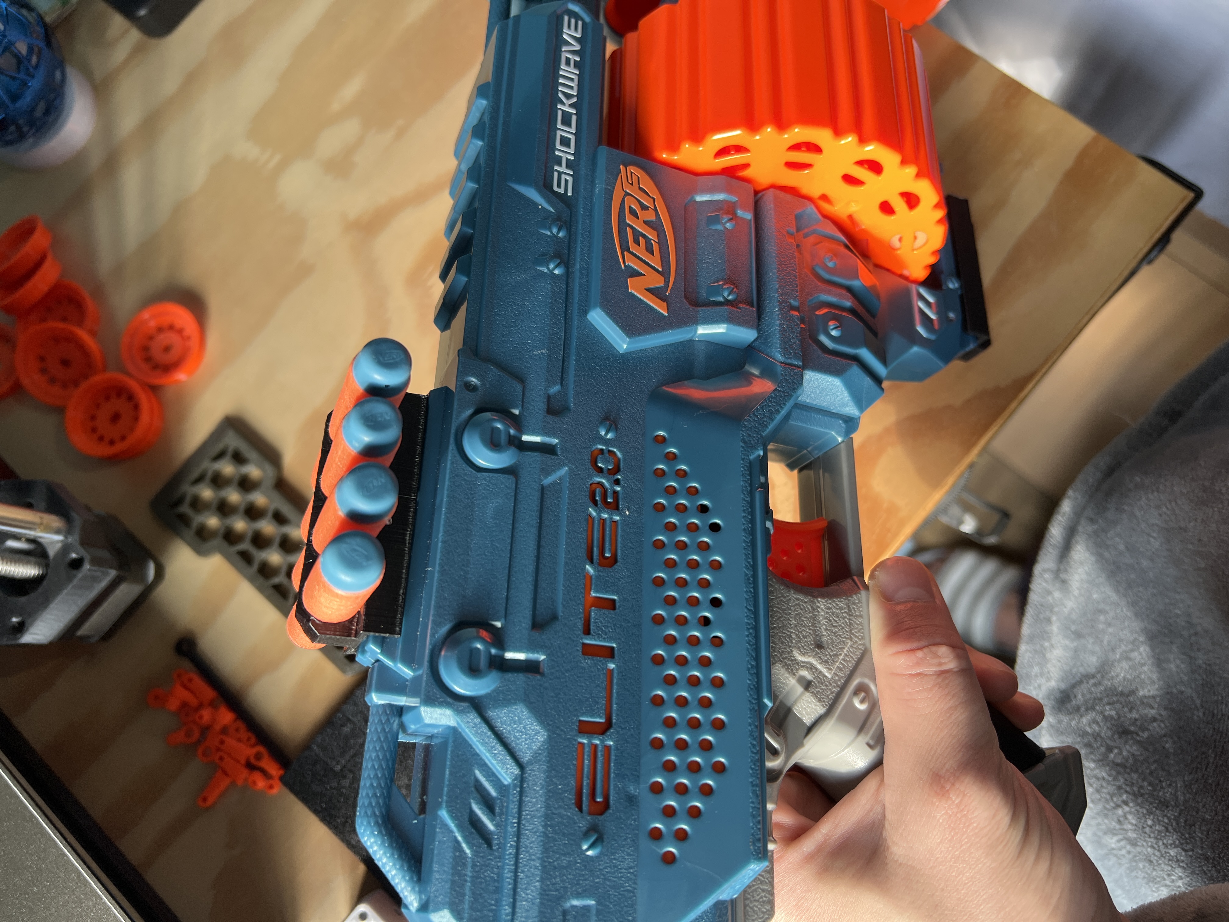 Nerf addon with holes ( for bullets or hook for belt) (Elite 2.0 - Commander - Shockwave)