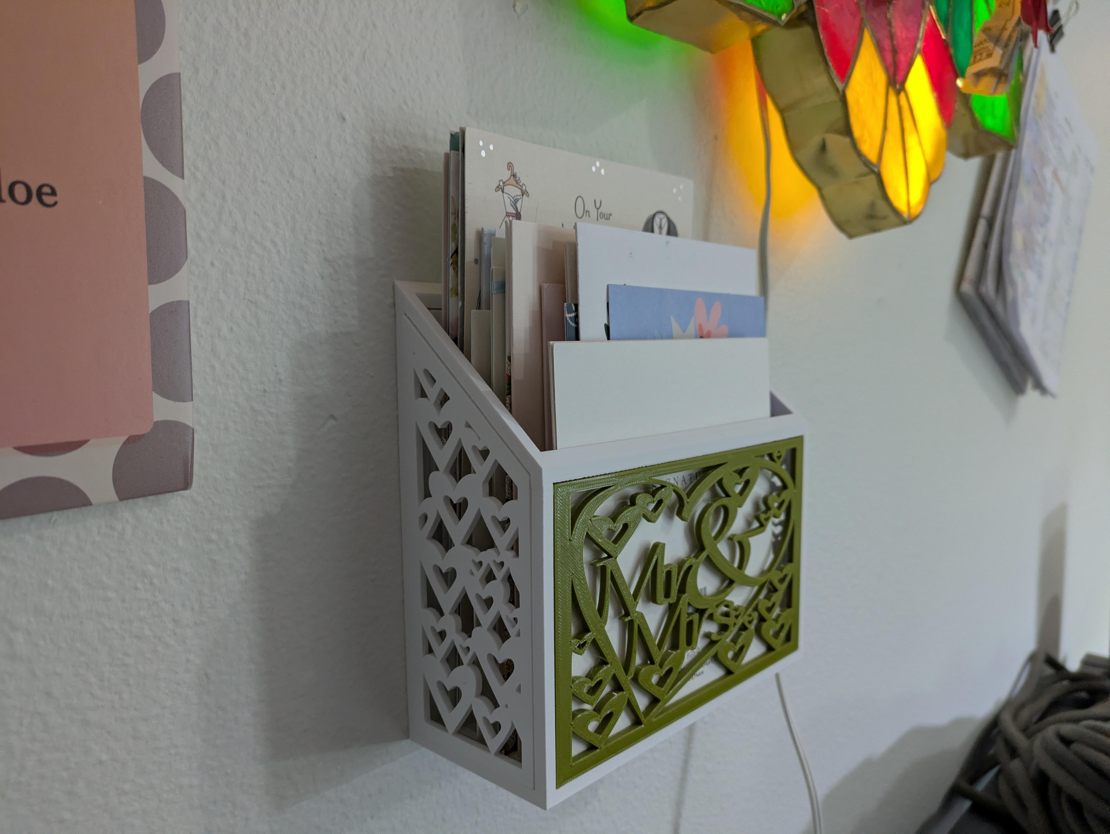 Wall Mounted Wedding Card Holder