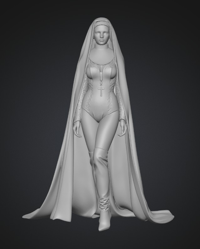 Cloistered Elegance Nun