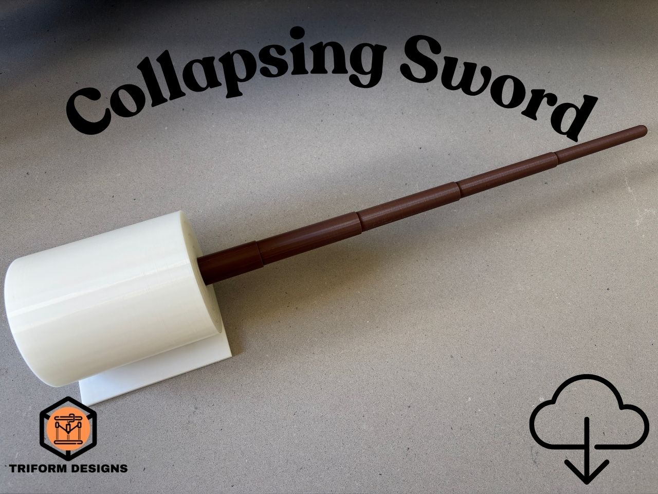 Collapsing Toilet Paper Sword - Collapsible Telescopic Sword