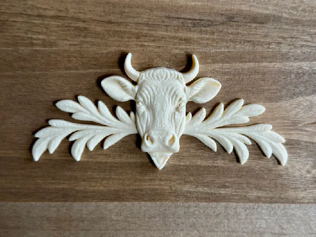 relief set cow animal symbol model
