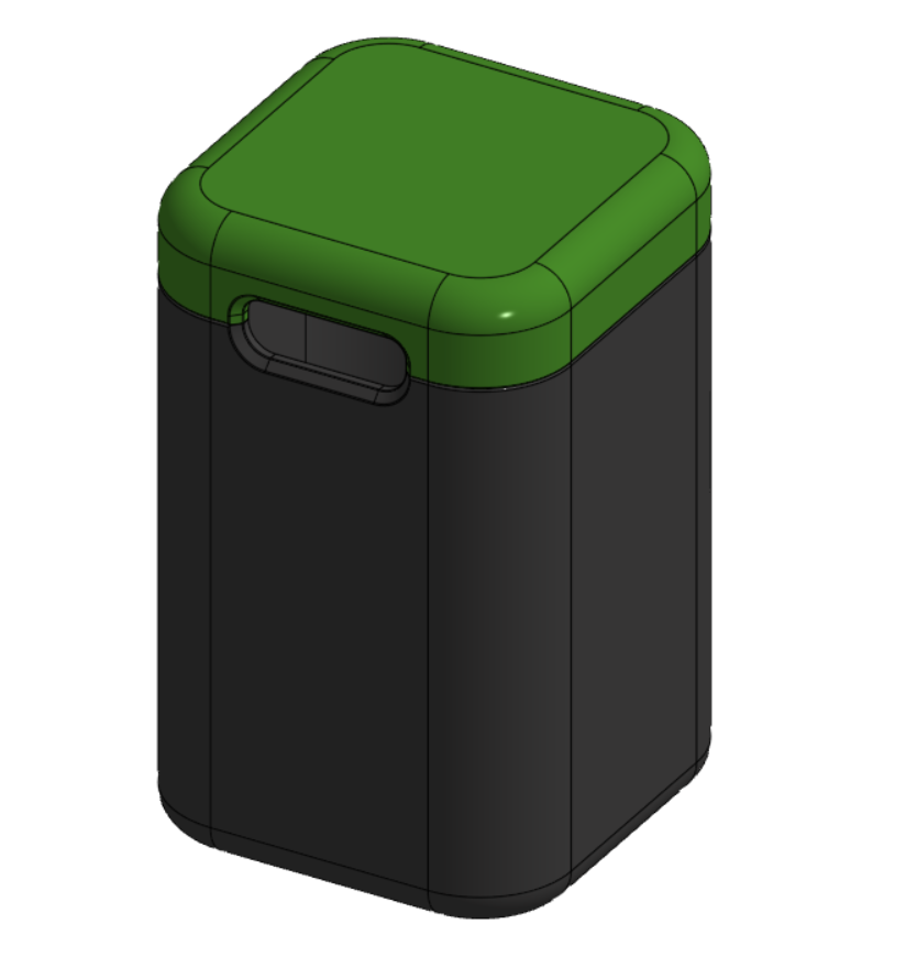 Magnetic Trash Bin 3D model