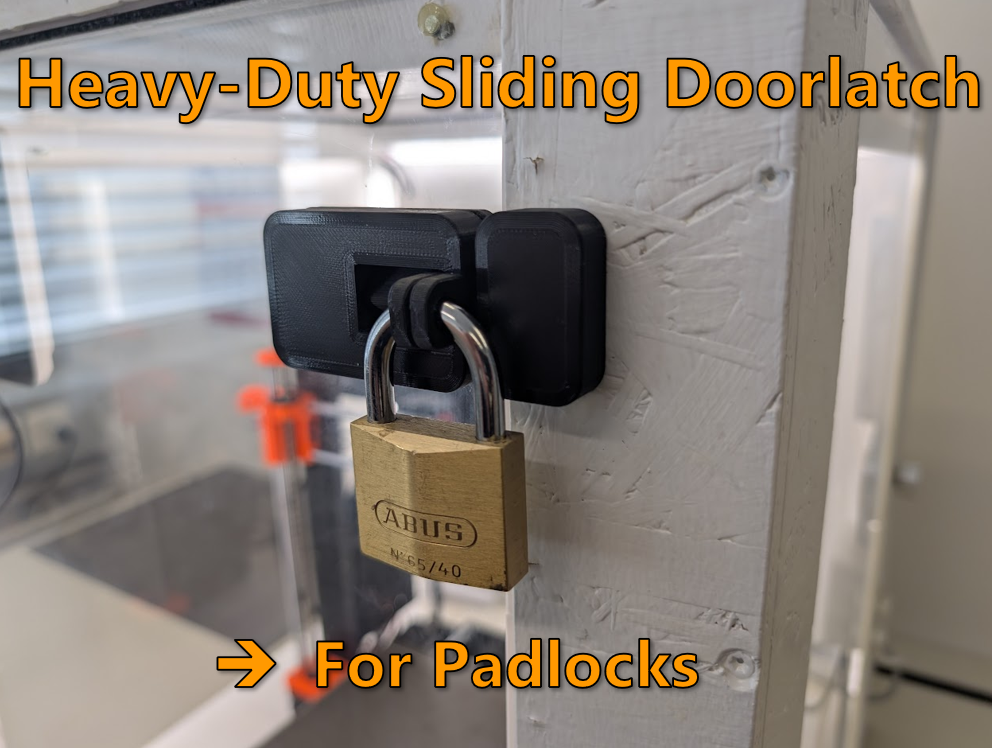 Heavy-Duty Security Sliding Doorlatch for Padlocks (no supports needed!)
