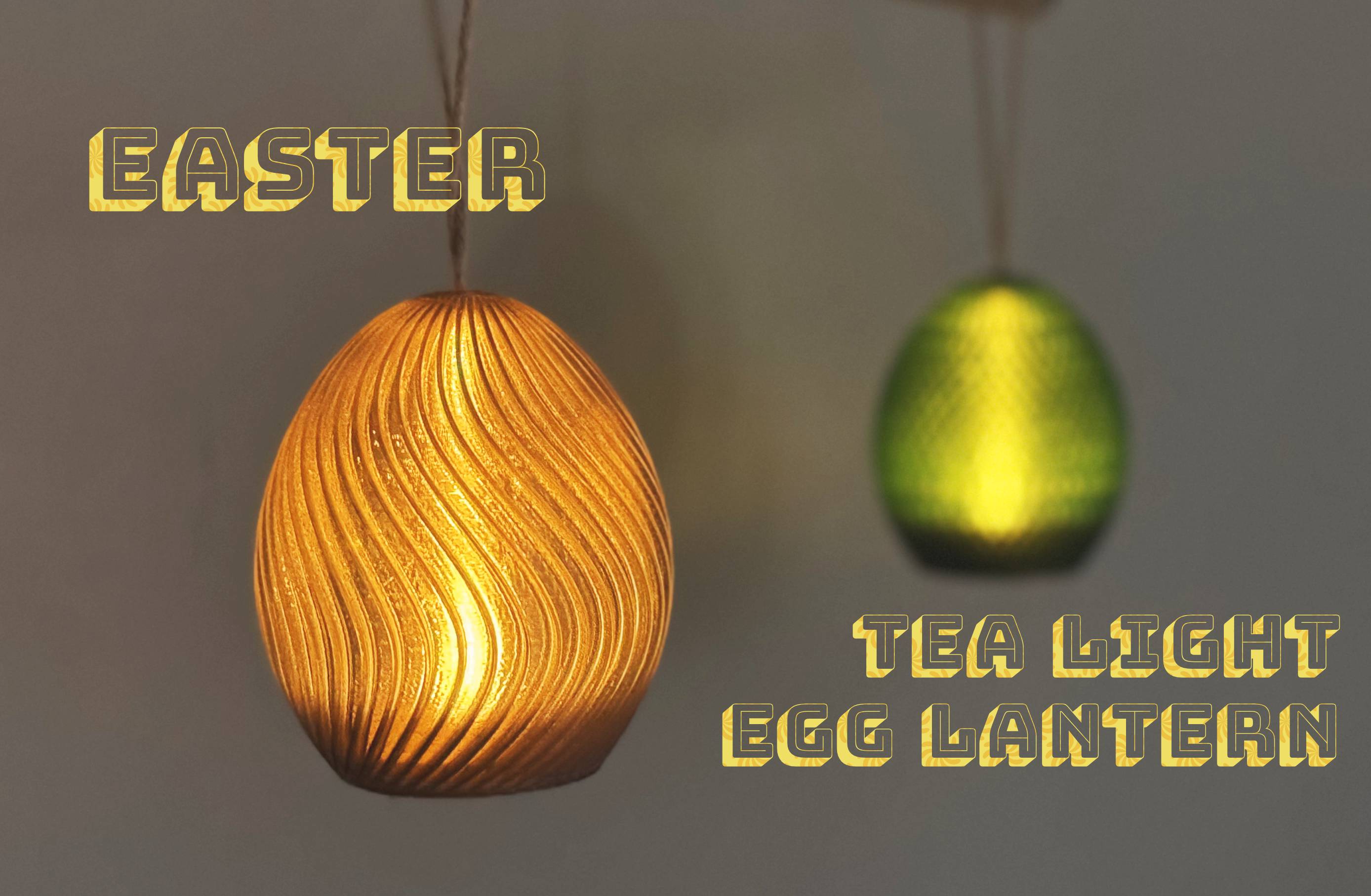 Easter Egg Hangable Tea Ligh Lantern