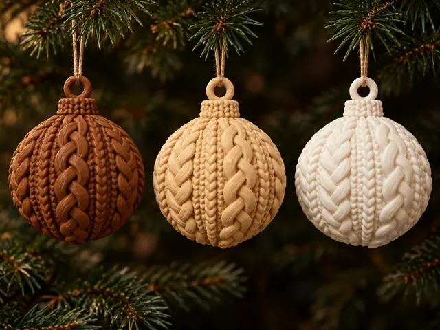 Knitted Christmas Baubles
