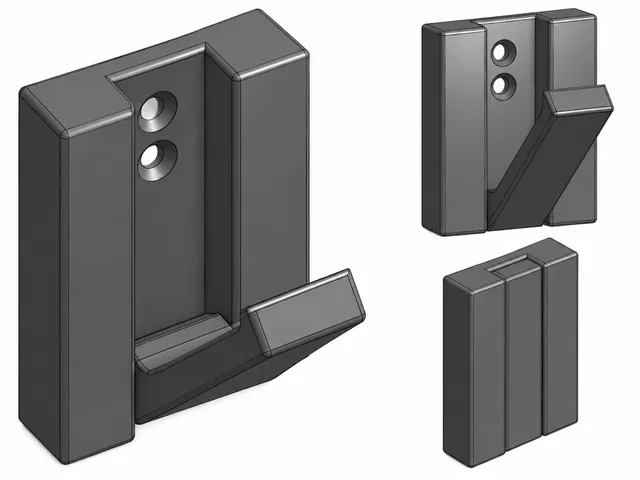 Fold away print-in-place wall hook