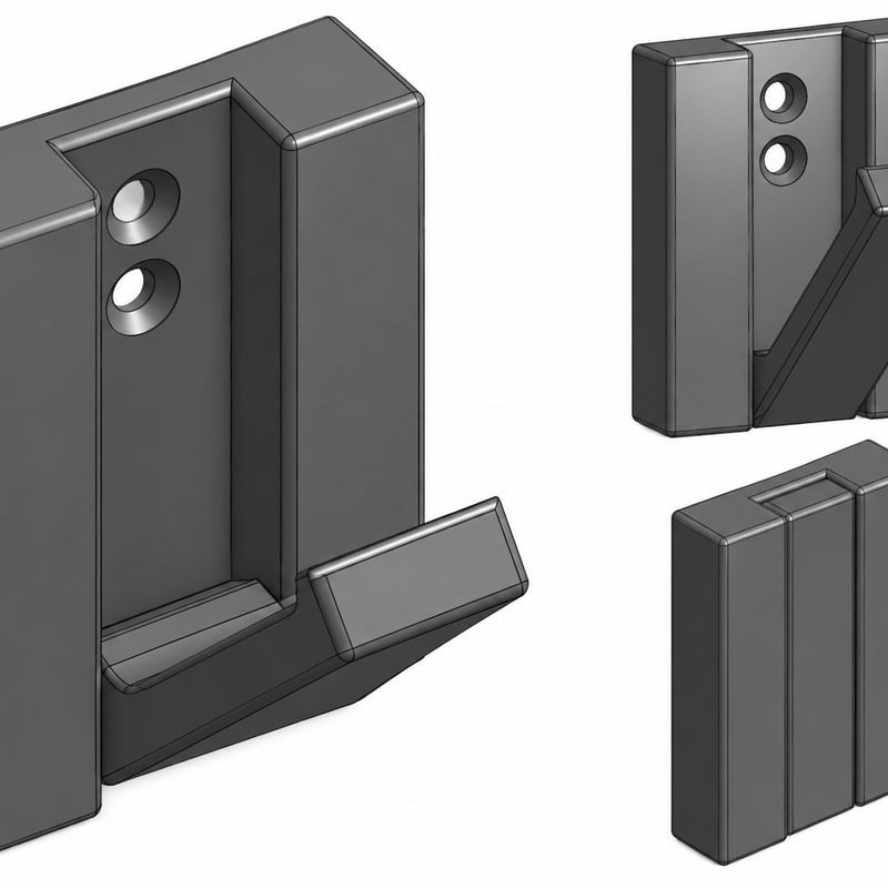 Fold away print-in-place wall hook by Hyperfixation 3d | Download free ...